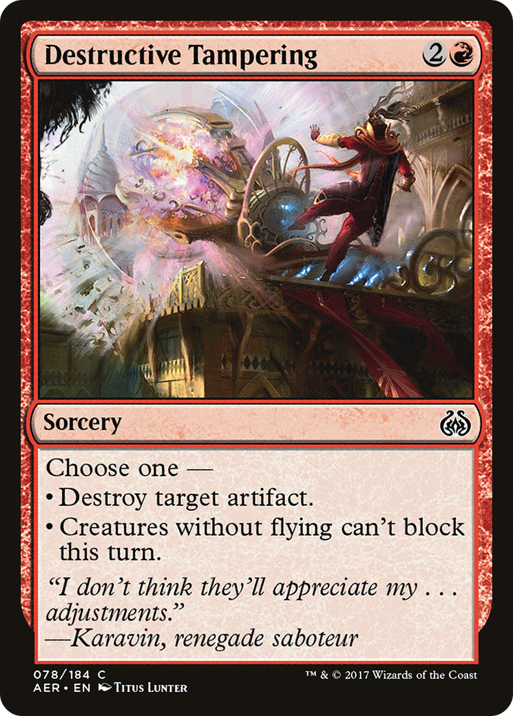 Destructive Tampering (AER-078) (Foil)