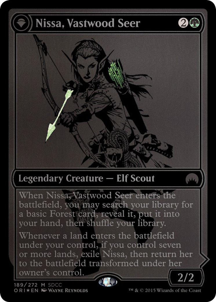 Nissa, Vastwood Seer // Nissa, Sage Animist (MEDIA-189) (Foil)