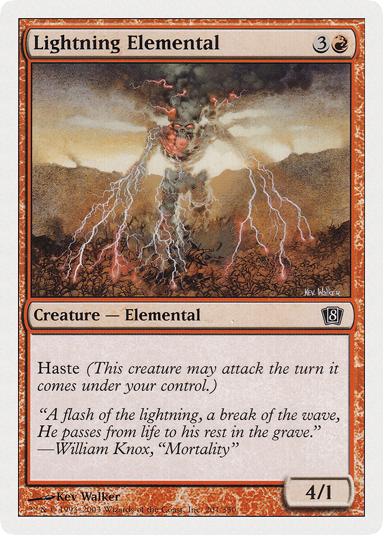 Lightning Elemental (8ED-201★) (Foil)