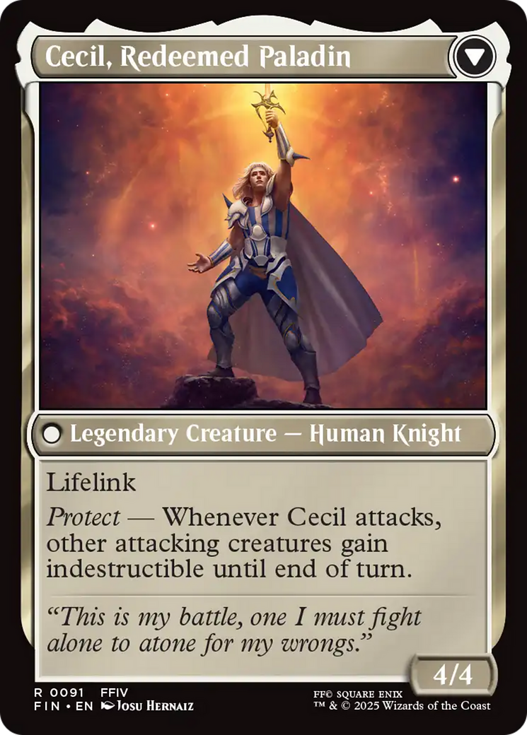 Cecil, Dark Knight // Cecil, Redeemed Paladin (FIN-091)