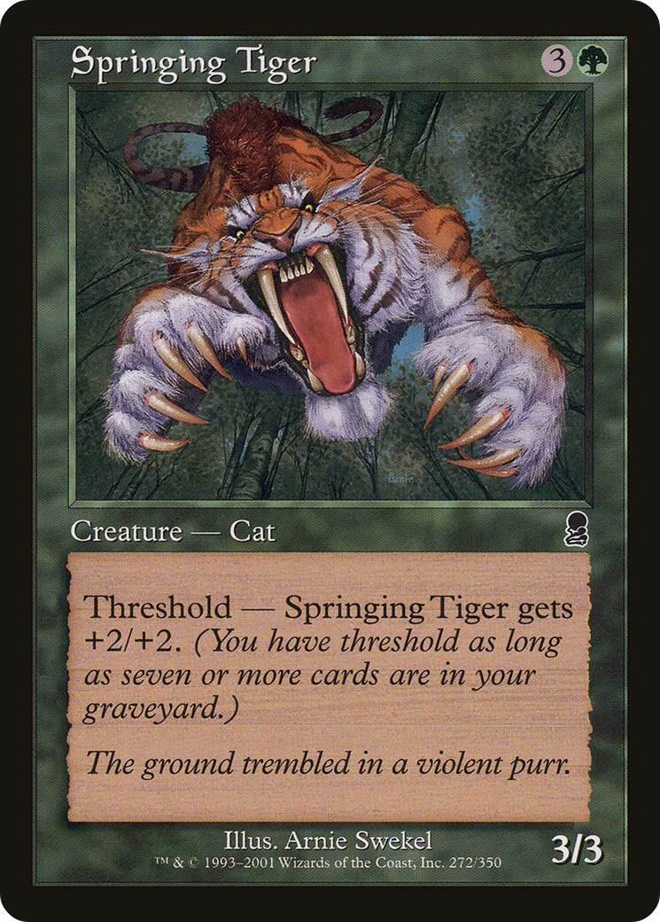 Springing Tiger (ODY-272) (Foil)