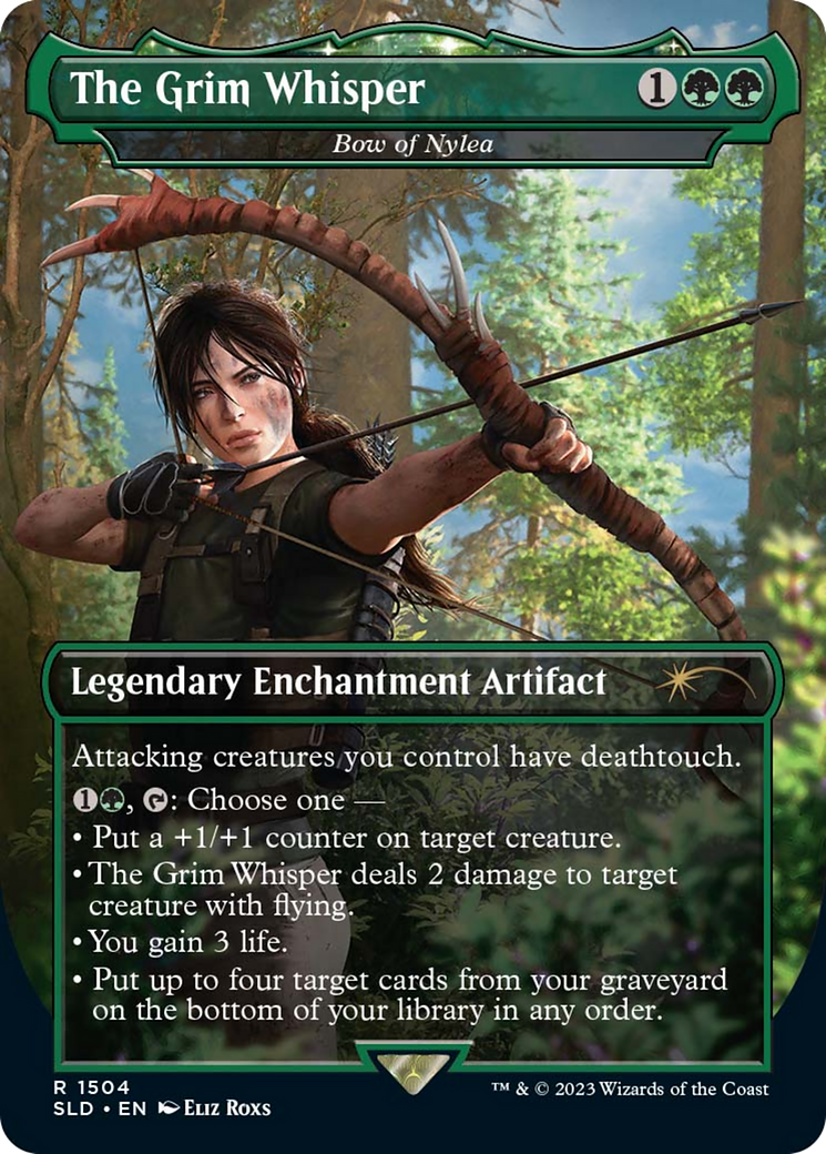 The Grim Whisper / Bow of Nylea (SLD-1504) (Borderless) (Foil)