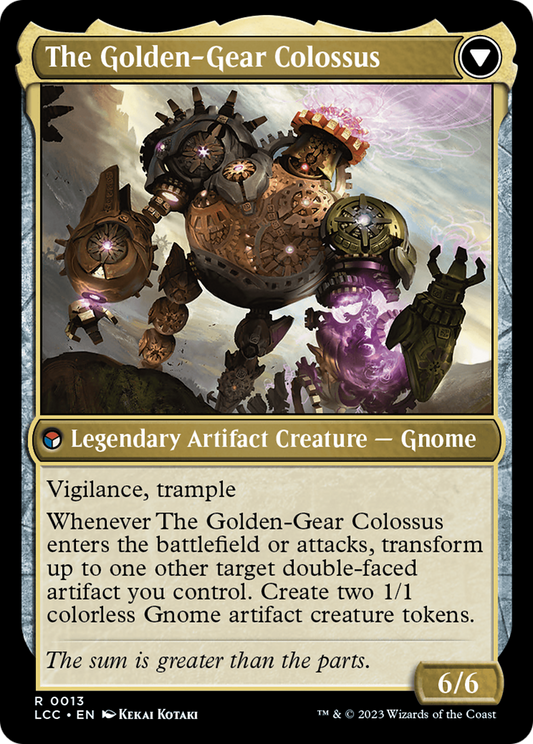 Tetzin, Gnome Champion // The Golden-Gear Colossus (LCC-013) (Foil)