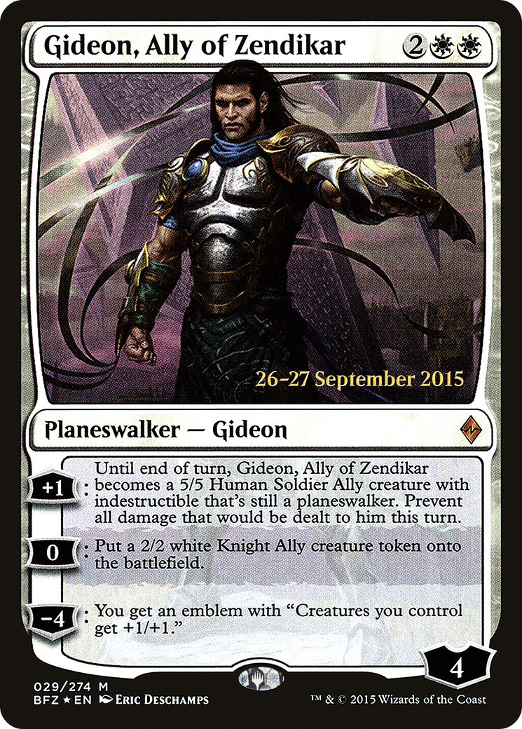 Gideon, Ally of Zendikar (PRE-29S) (Foil)