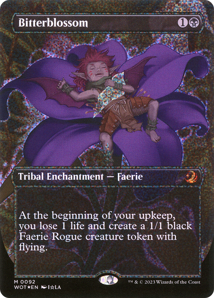 Bitterblossom (WOT-092) (Borderless) (Confetti Foil)