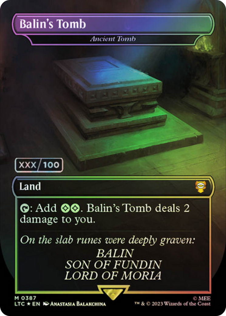 Balin's Tomb / Ancient Tomb (LTC-387) (Borderless) (Foil) (Serialized)