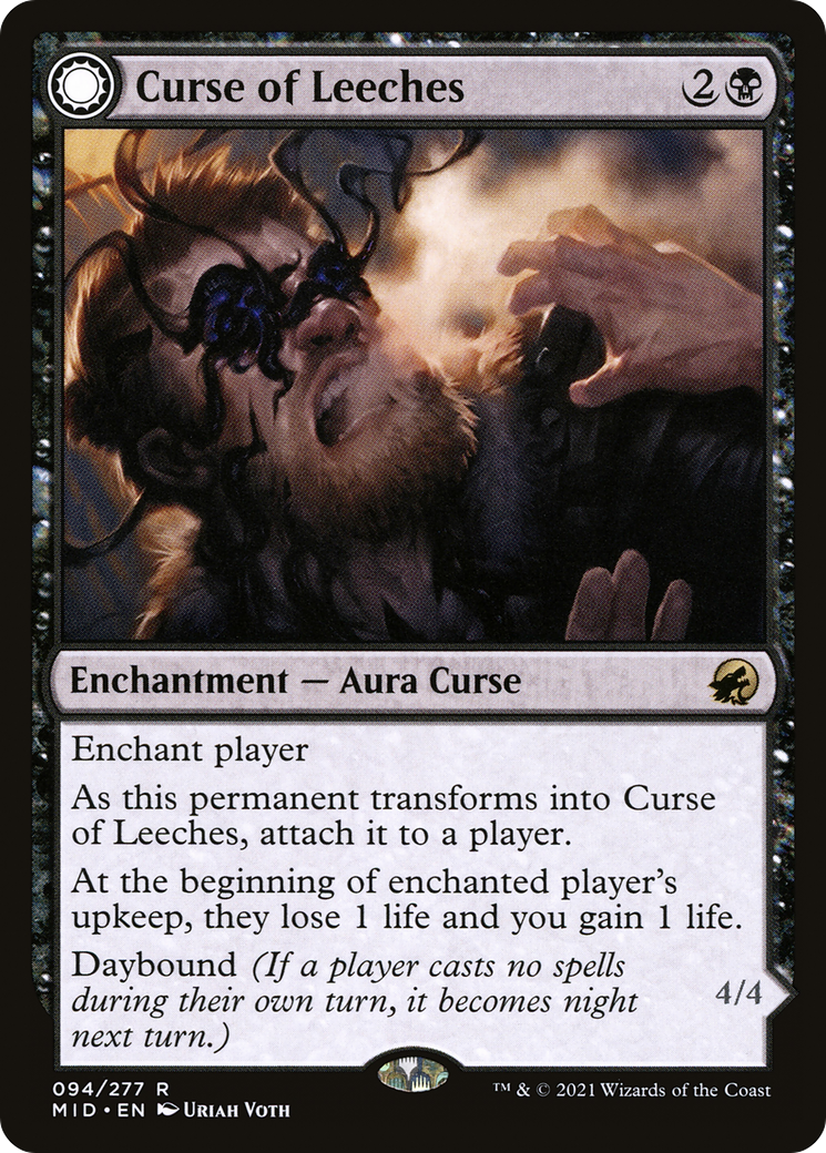 Curse of Leeches // Leeching Lurker (MID-094) (Foil)