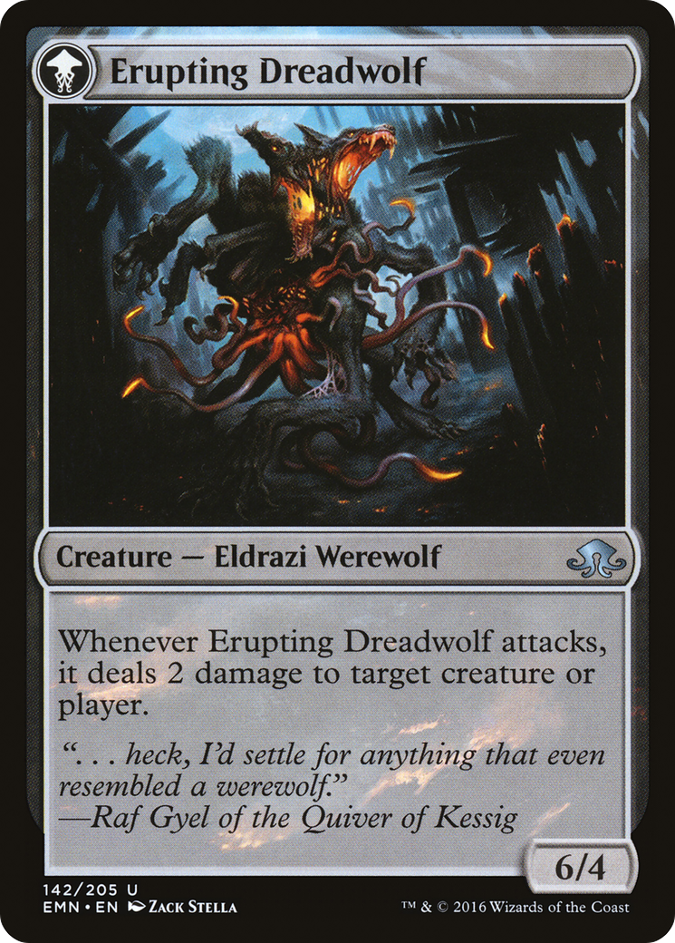 Smoldering Werewolf // Erupting Dreadwolf (EMN-142) (Foil)
