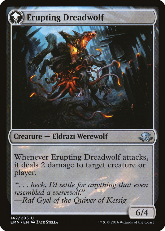 Smoldering Werewolf // Erupting Dreadwolf (EMN-142) (Foil)