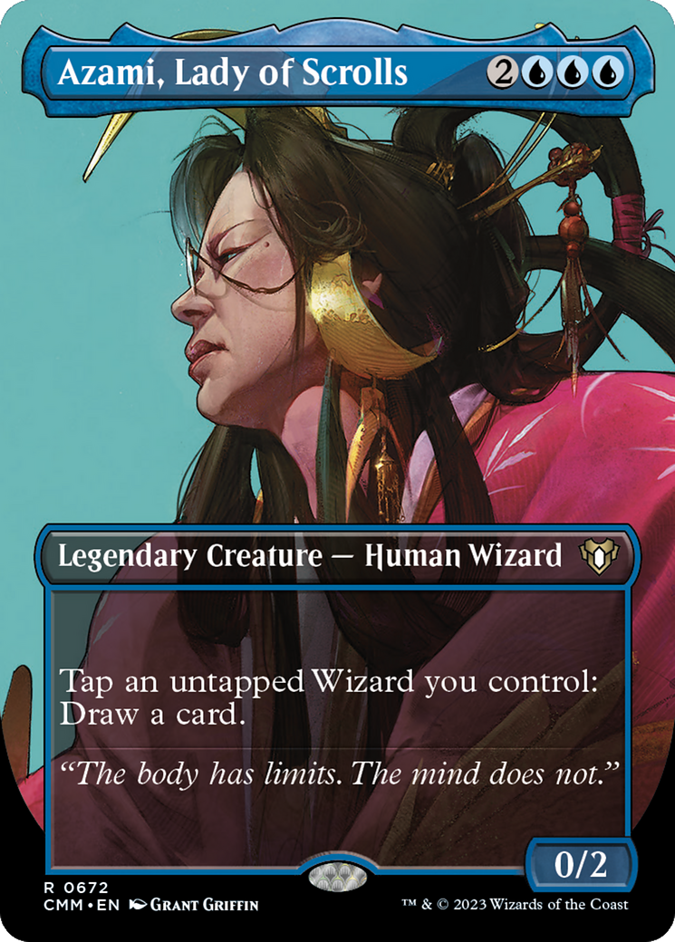 Azami, Lady of Scrolls (CMM-672) (Borderless)