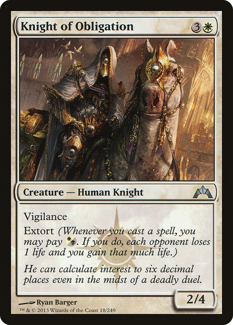 Knight of Obligation (GTC-018) (Foil)