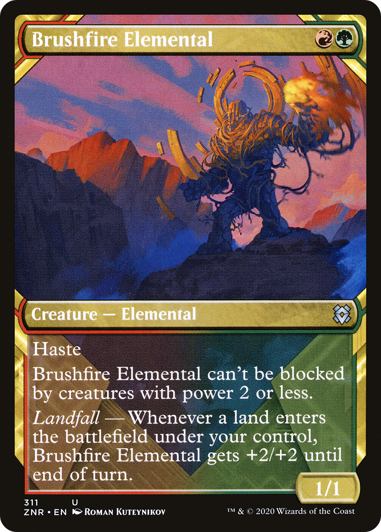 Brushfire Elemental (ZNR-311) (Showcase) (Foil)
