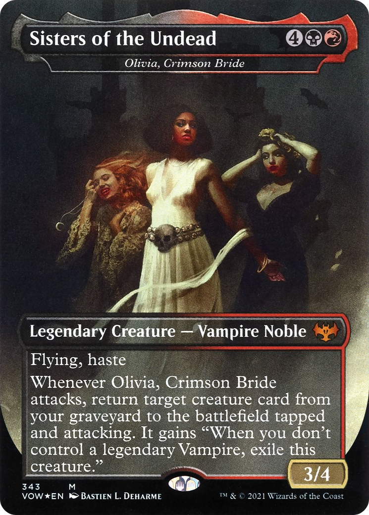 Sisters of the Undead / Olivia, Crimson Bride (VOW-343) (Borderless) (Foil)