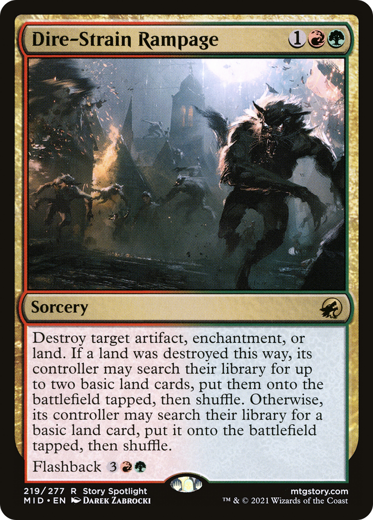 Dire-Strain Rampage (MID-219) (Foil)