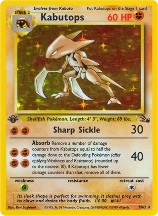 Kabutops (9) (FO-009) (1st Edition Holofoil)
