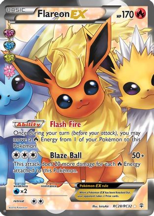 Flareon EX (Full Art) (GEN-RC28) (Holofoil)