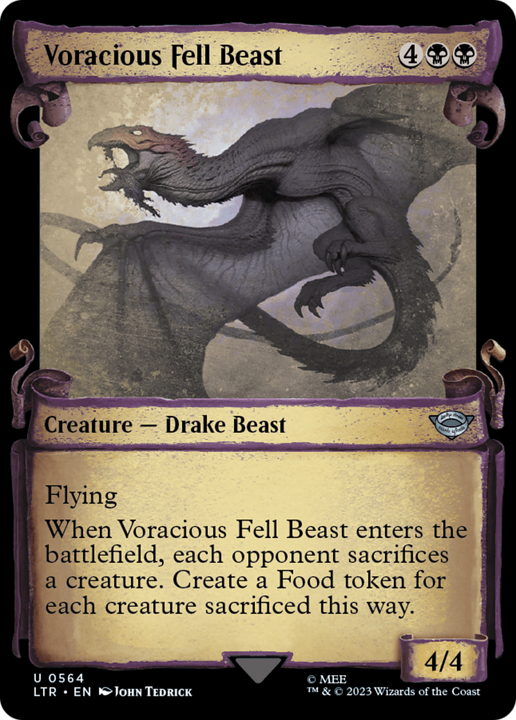 Voracious Fell Beast (LTR-564) (Showcase) (Scroll) (Foil)