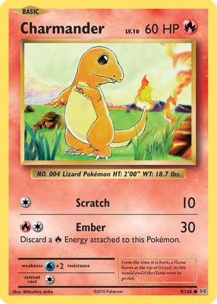 Charmander (EVO-009) (Reverse Holofoil)