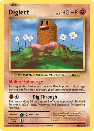 Diglett (EVO-055) (Reverse Holofoil)
