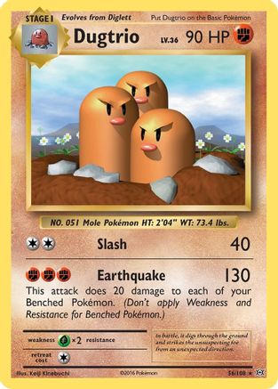 Dugtrio (EVO-056) (Reverse Holofoil)