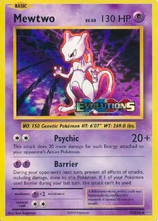 Mewtwo (XY Evolutions Prerelease) (PR-) (Holofoil)