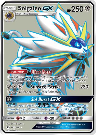 Solgaleo GX (Full Art) (SUM-143) (Holofoil)
