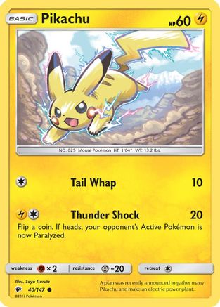 Pikachu (BUS-040) (Reverse Holofoil)