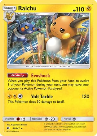 Raichu (BUS-041) (Reverse Holofoil)
