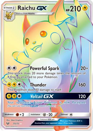 Raichu GX (Secret) (SLG-) (Holofoil)