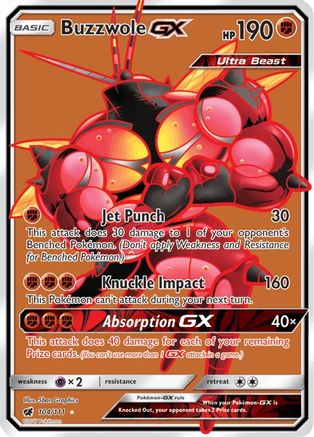Buzzwole GX (Full Art) (CIN-104) (Holofoil)