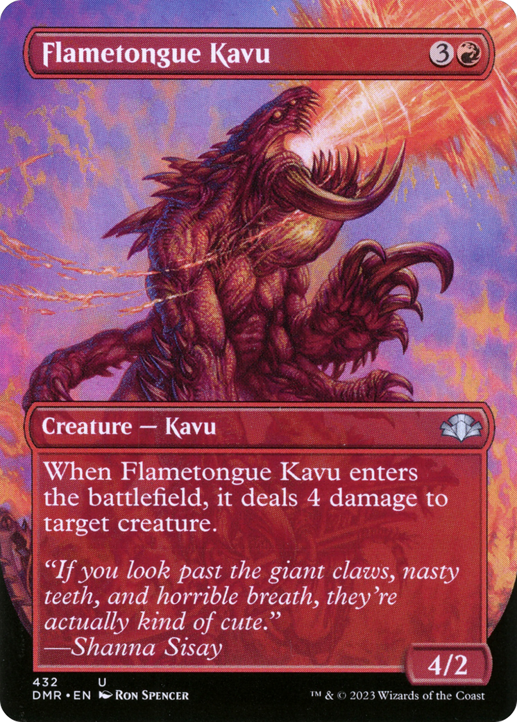 Flametongue Kavu (DMR-432) (Borderless) (Foil)