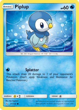 Piplup (31) (UPR-031) (Reverse Holofoil)