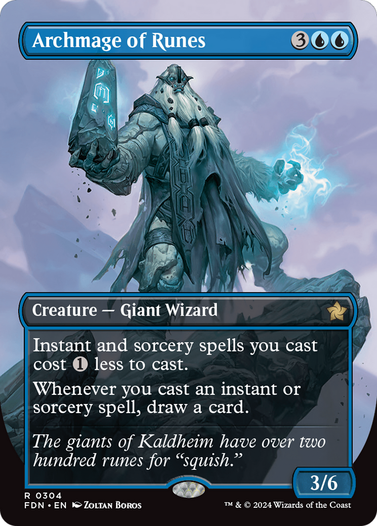 Archmage of Runes (FDN-304) (Borderless) (Foil)
