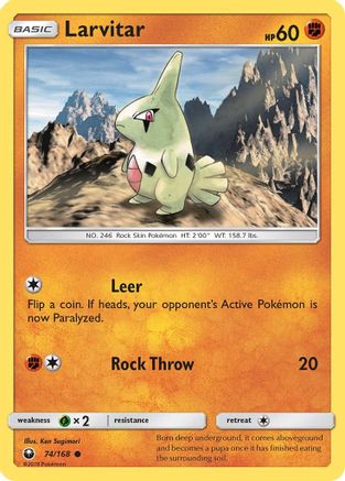Larvitar (CES-074) (Reverse Holofoil)