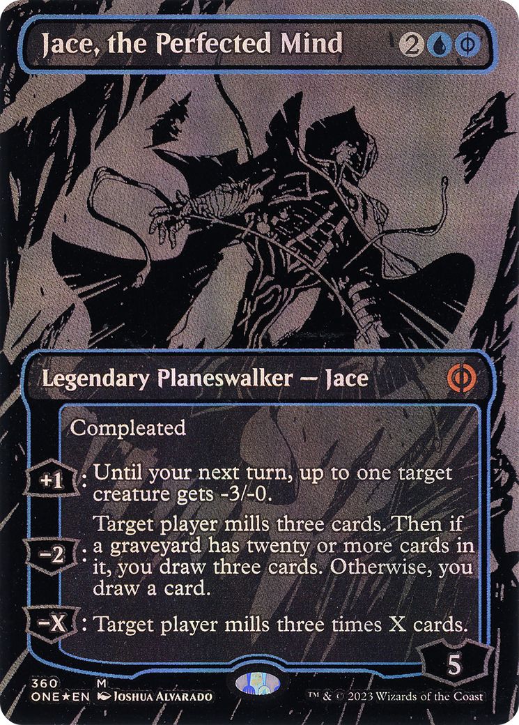 Jace, the Perfected Mind (ONE-360) (Borderless) (Raised Foil)