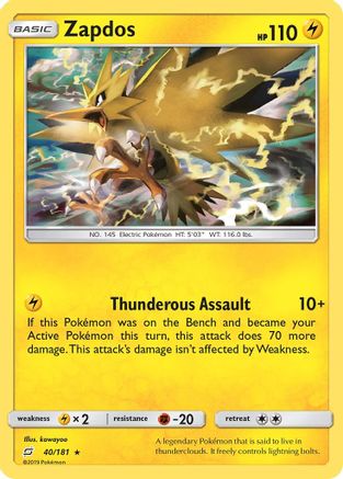 Zapdos (TEU-040) (Holofoil)