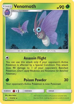 Venomoth (UNB-) (Reverse Holofoil)