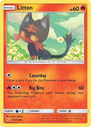 Litten (27) (UNB-027) (Reverse Holofoil)