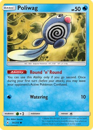 Poliwag (36) (UNB-036) (Reverse Holofoil)