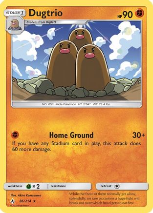Dugtrio (UNB-) (Reverse Holofoil)