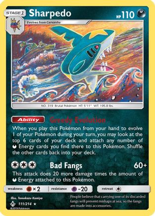 Sharpedo (UNB-111) (Reverse Holofoil)