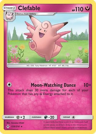 Clefable (UNB-133) (Reverse Holofoil)