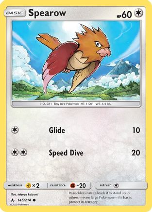 Spearow (UNB-145) (Reverse Holofoil)