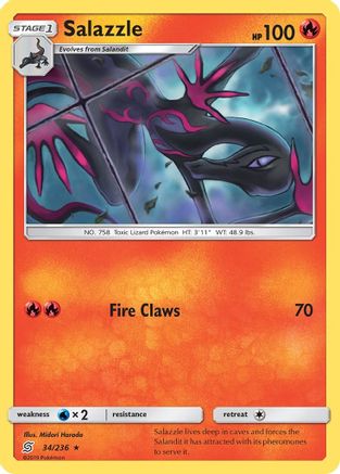 Salazzle (34) (UNM-) (Reverse Holofoil)