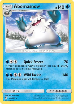 Abomasnow (UNM-) (Reverse Holofoil)