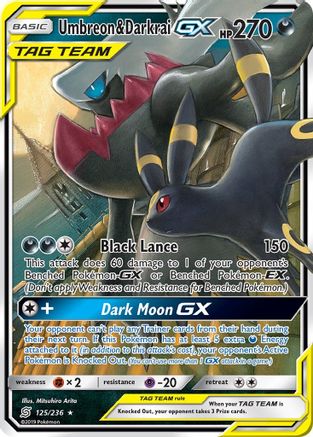Umbreon & Darkrai GX (UNM-125) (Holofoil)