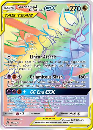 Garchomp & Giratina GX (Secret) (UNM-) (Holofoil)