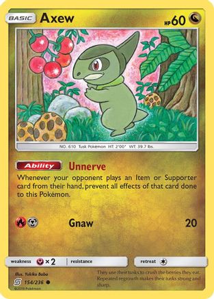 Axew (UNM-154) (Reverse Holofoil)