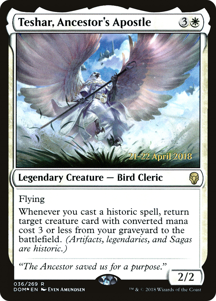 Teshar, Ancestor's Apostle (PRE-36S) (Foil)