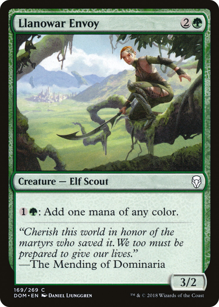 Llanowar Envoy (DOM-169) (Foil)